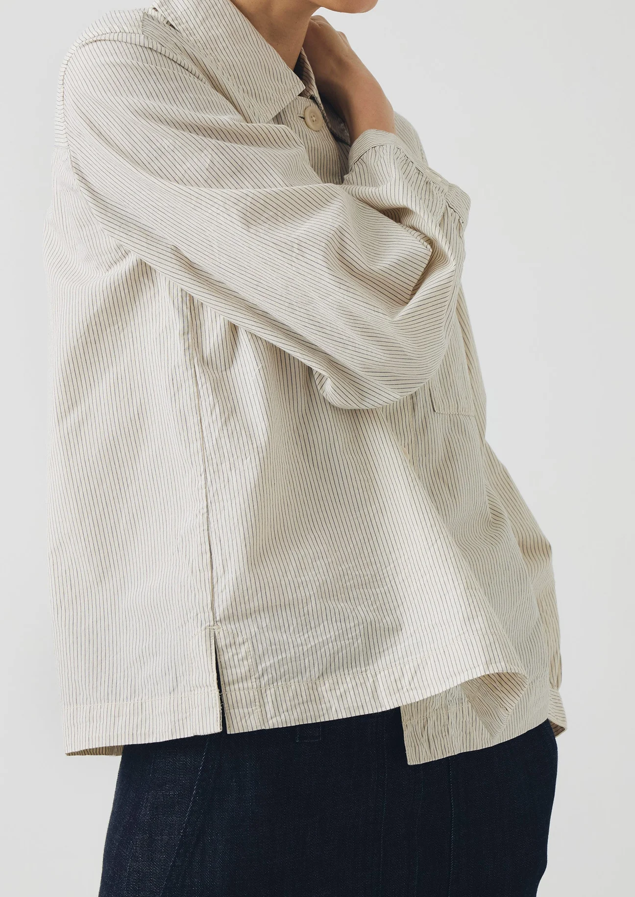 Baya Patch Pocket Stripe Organic Cotton Shirt