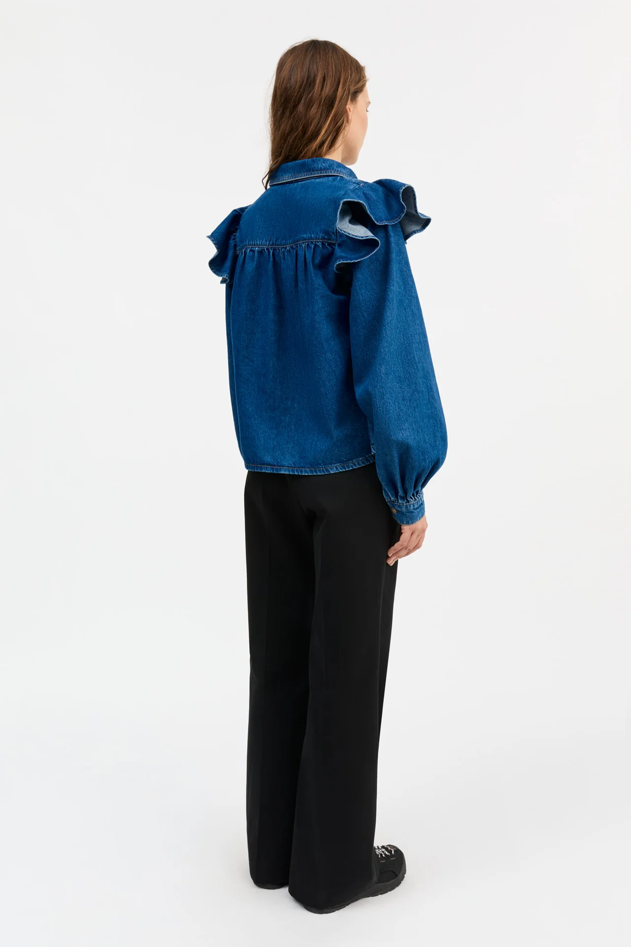 Mille Blouse, Denim Wash Blue