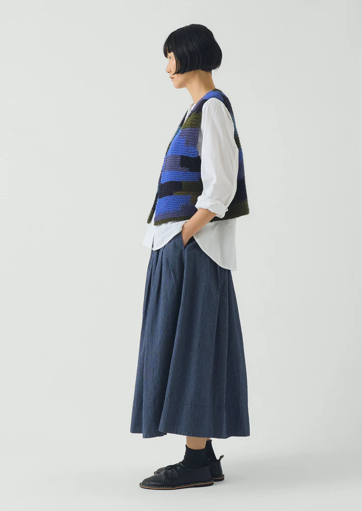 Patchwork Knitted Wool Gilet