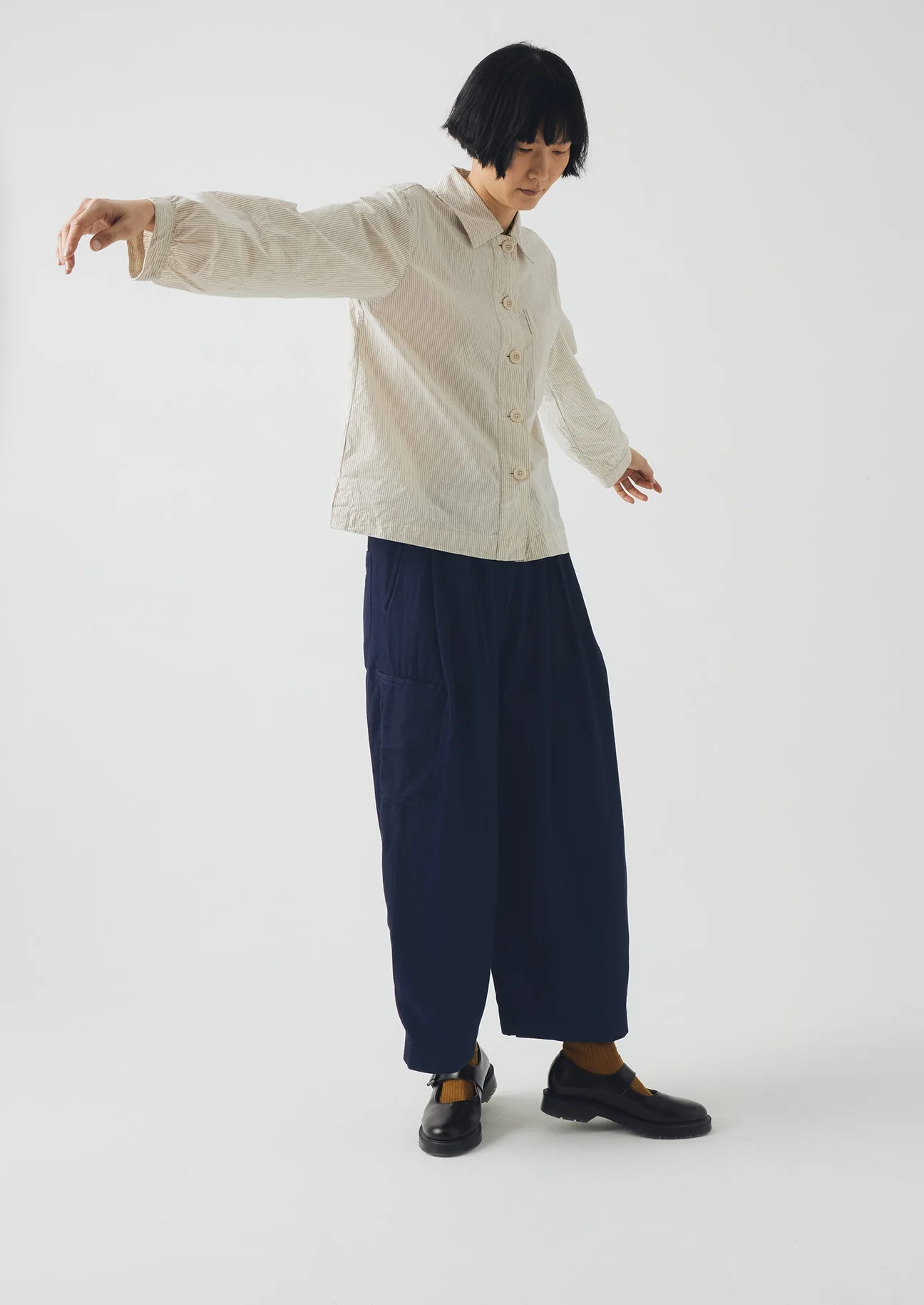 Baya Patch Pocket Stripe Organic Cotton Shirt