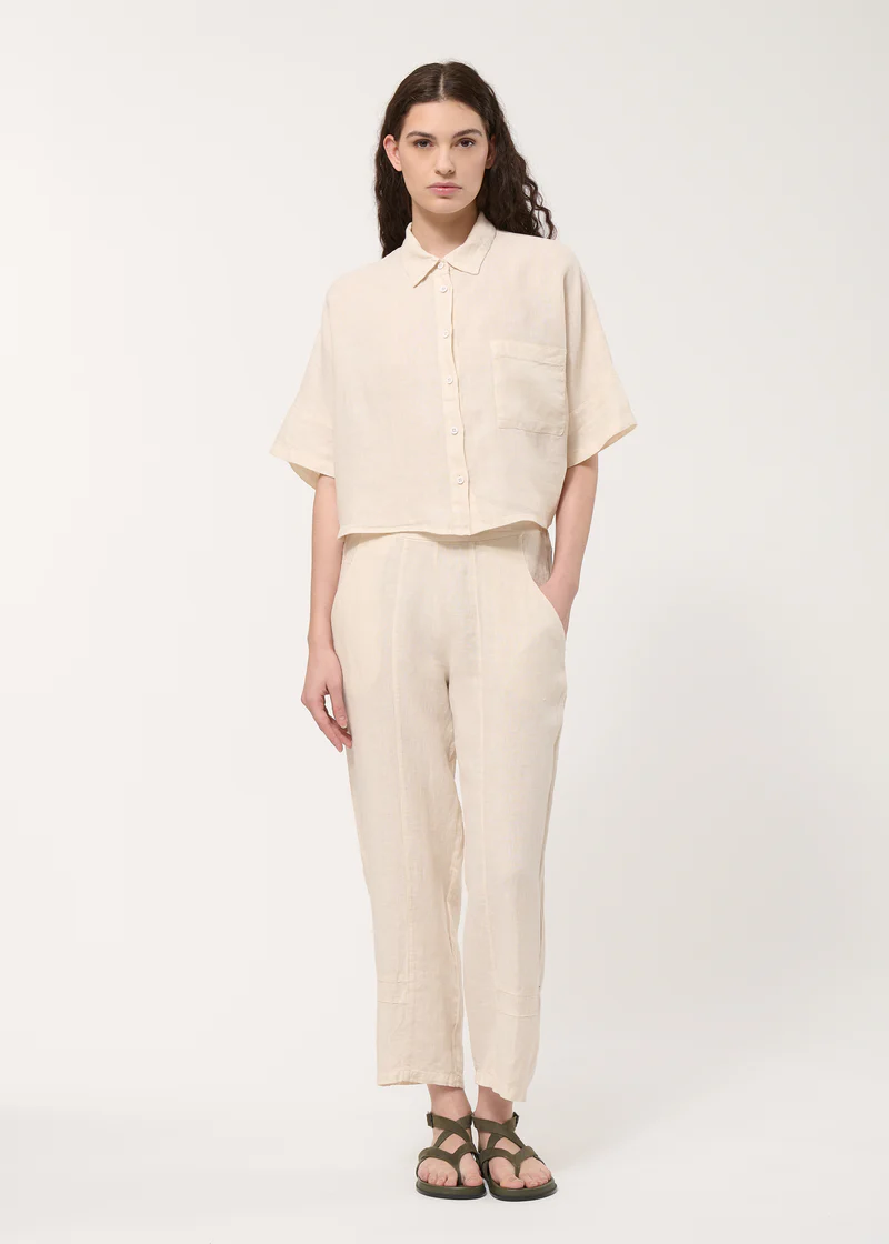 Beige linen shirt