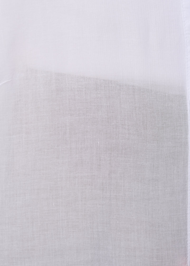 Oversized white shirt in cotton voile