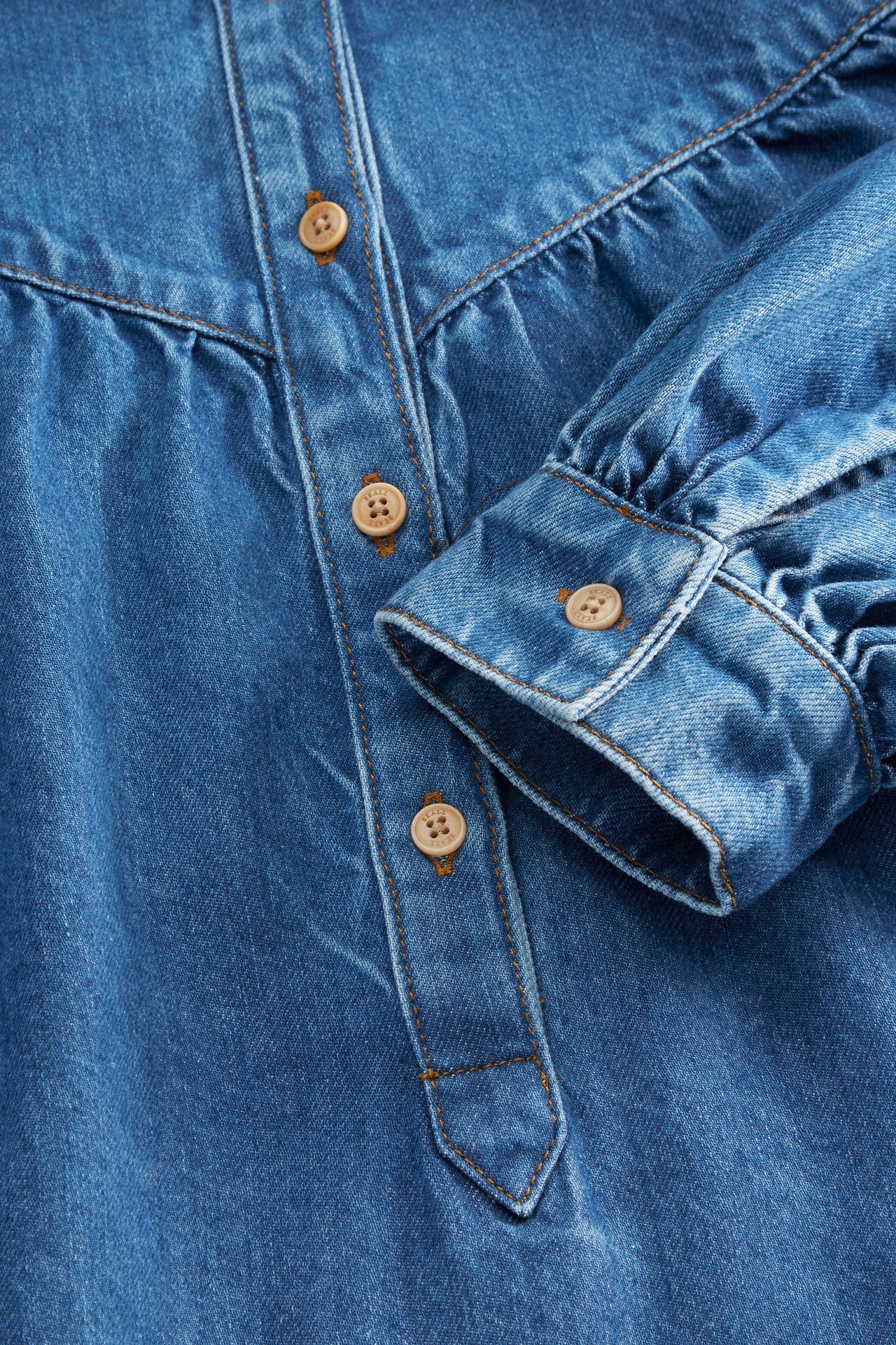 Mille Blouse, Denim Wash Blue