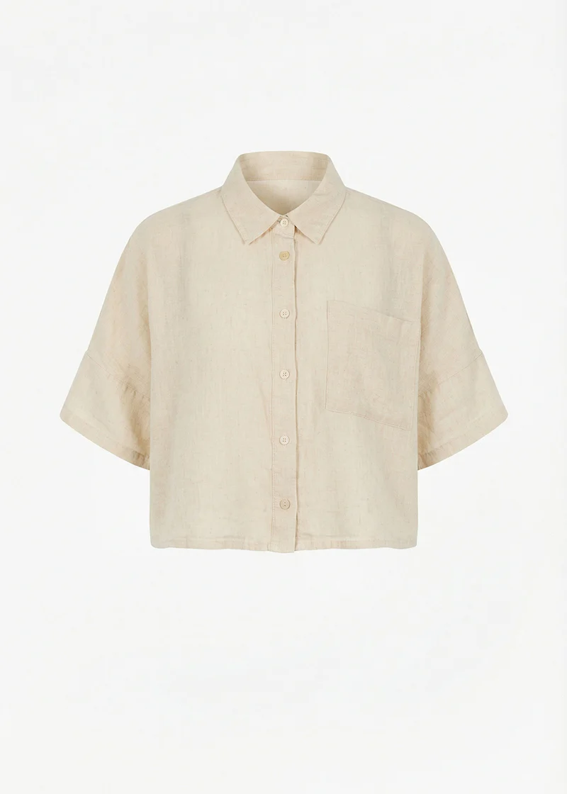 Beige linen shirt