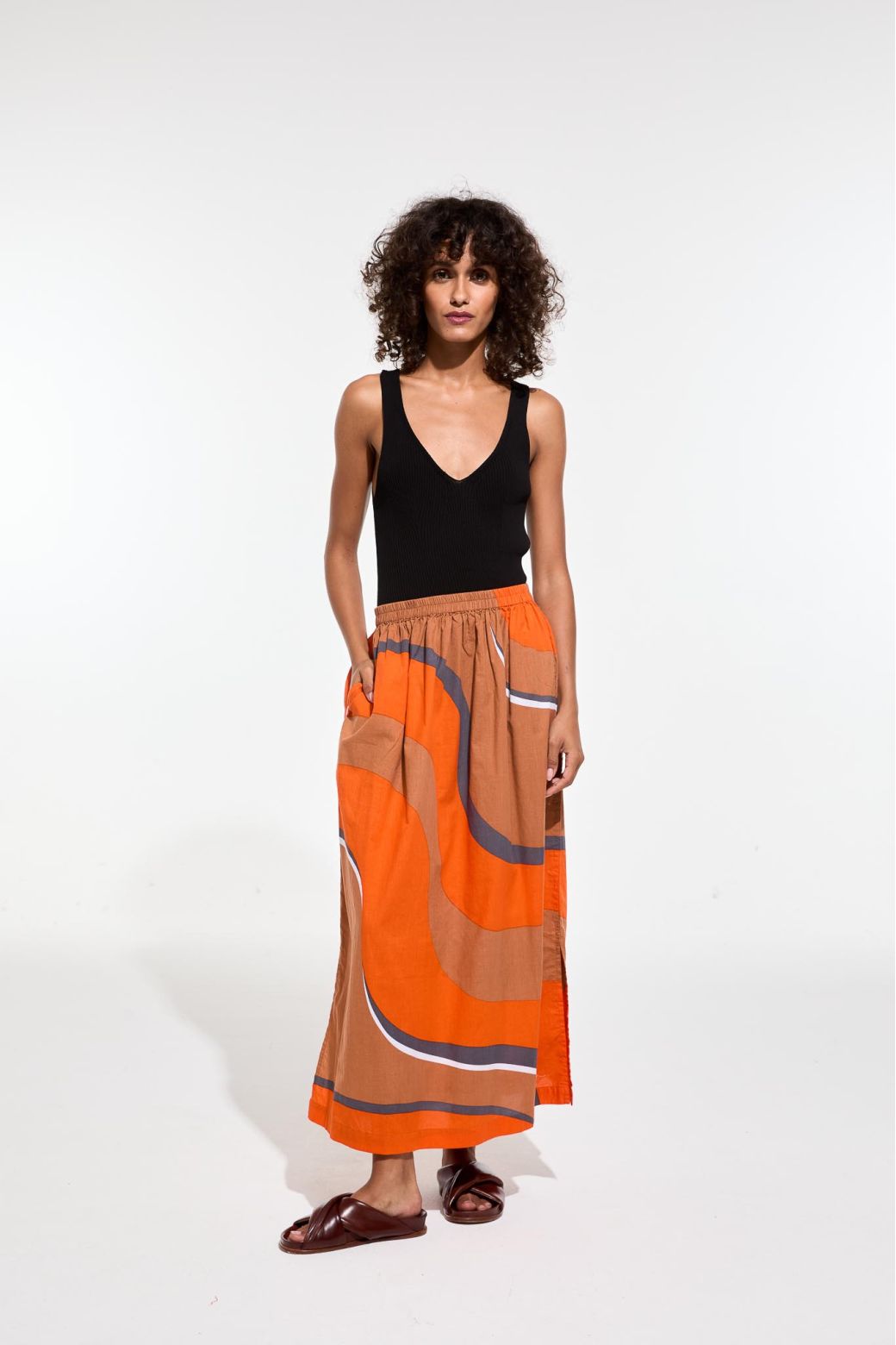 Juliette Madone Skirt, Vermilion