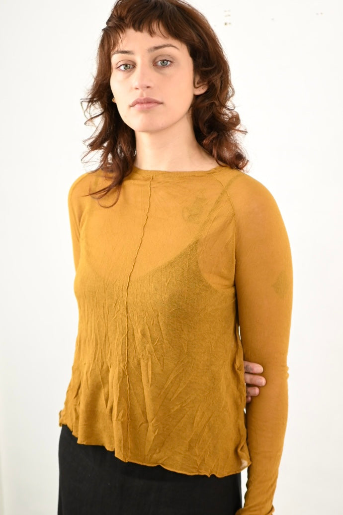 M J W ~ Sheer Pullover 603, Toast
