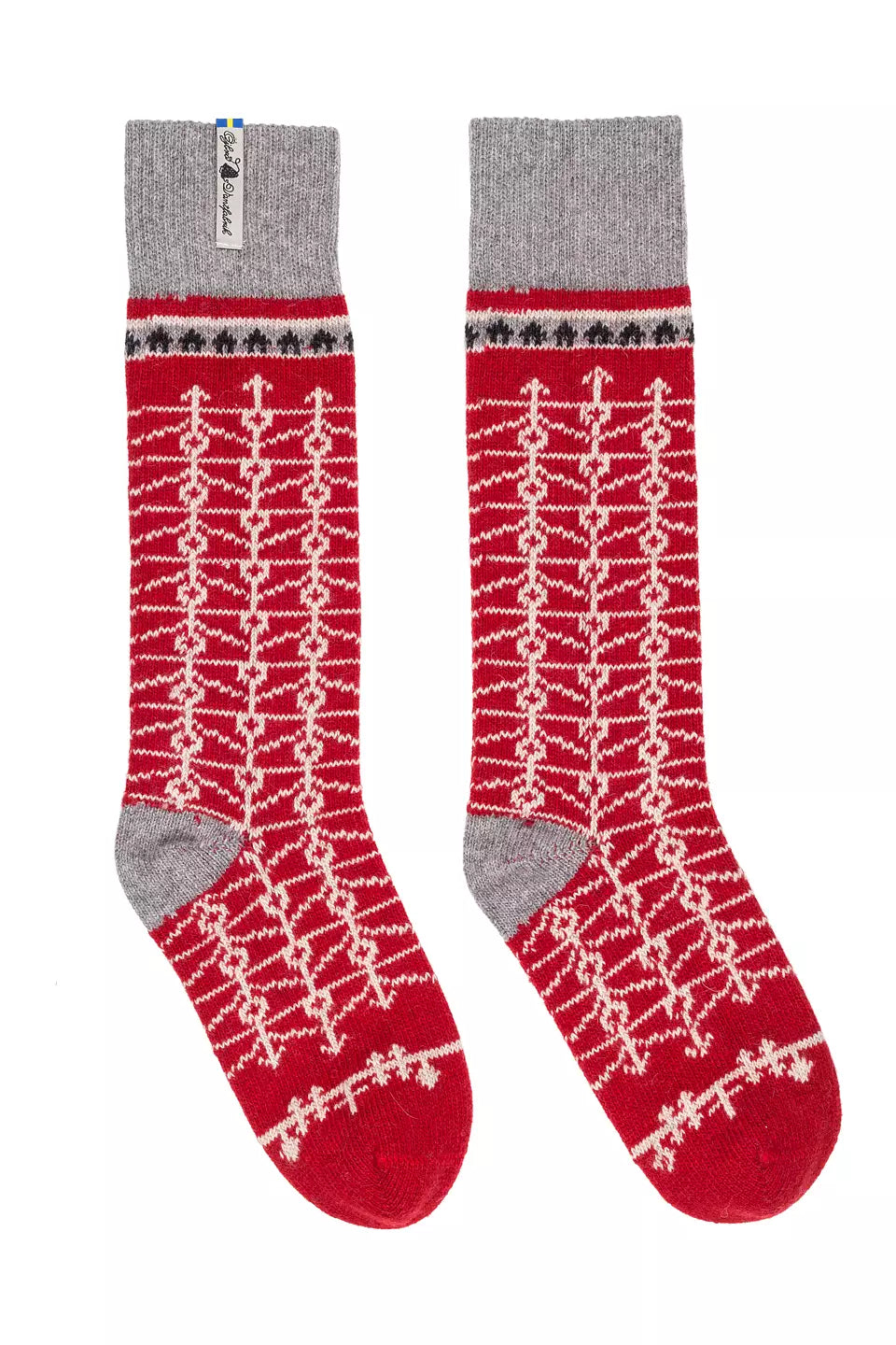 Wool Socks, Ekshärad Red - Öjbro Vantfabrik